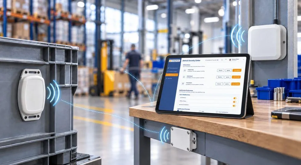 iDTRONIC: BLE-Ortung schafft Transparenz bei Industrie-Bestandsverfolgung
