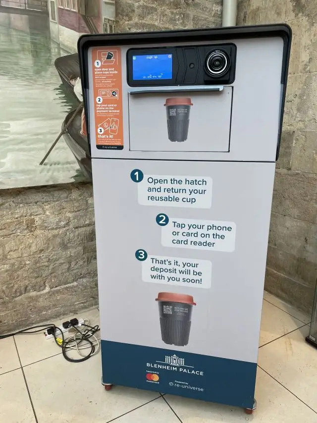 Digital return system for reusable cups at Blenheim Palace